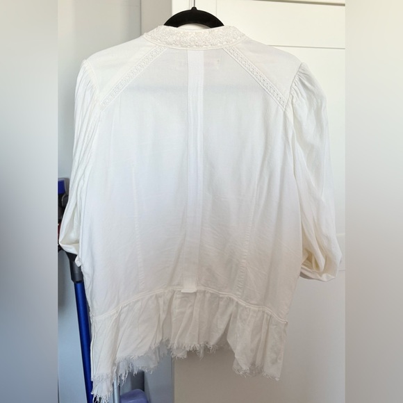 Gorgeous Cream Free People Military Style Jacket - Picture 3 of 4